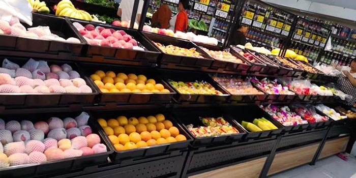 安阳生鲜店蔬菜水果超市货架案例