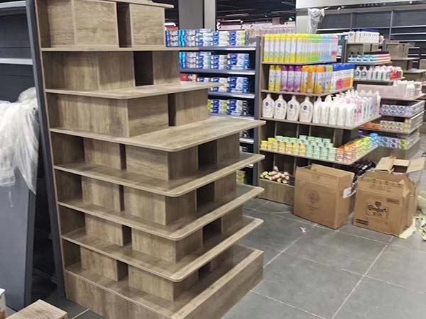 木质超市造型台